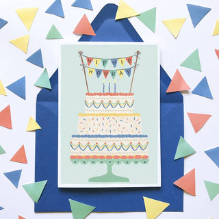 Hip Hip Hooray (Cake) - Birthday Card