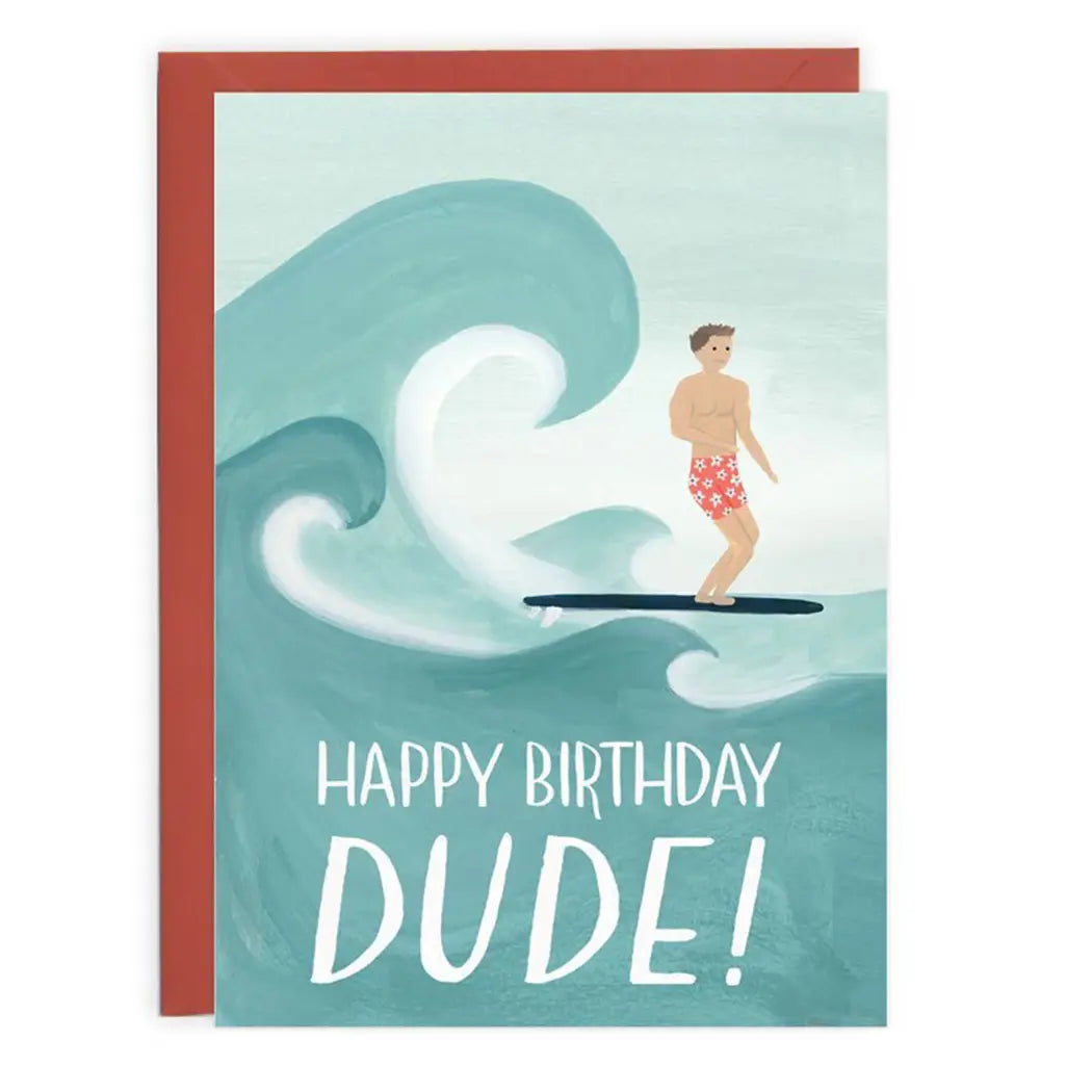 Surfer Dude Birthday Card