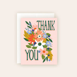Floral Thank You Card – Bold Botanical Bouquet
