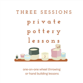 Private Pottery Lessons - 3 Sessions Save 5%