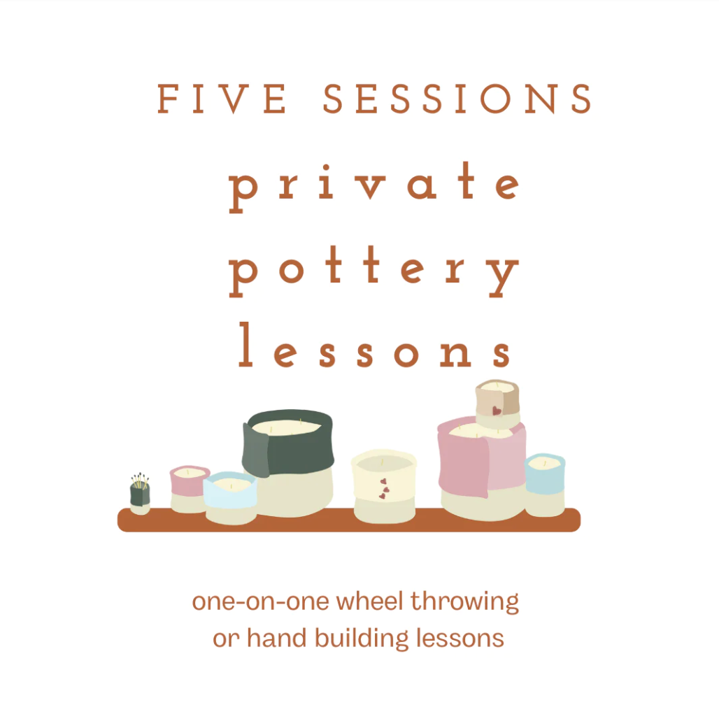 Private Pottery Lessons - 5 Sessions Save 15%