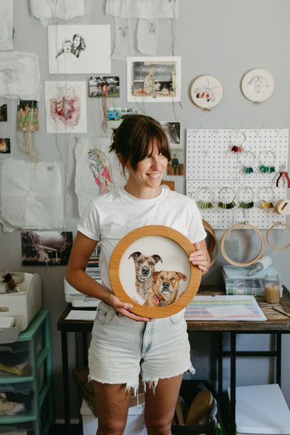 Pet Portrait Embroidery Class With Hannah Lamar Studio 5/22