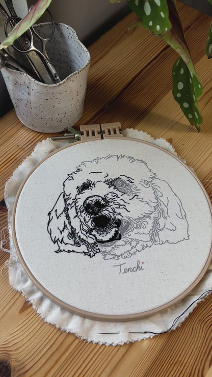 Pet Portrait Embroidery Class With Hannah Lamar Studio 5/22